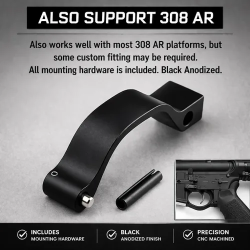 Vista 6 de GOTICAL All Aluminum 6061 T6 Operator - Protector de gatillo de gran tamaño resistente y duradero (negro)