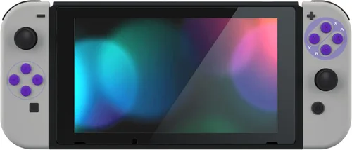 Vista 5 de eXtremeRate - Placa trasera para Nintendo Switch Console NS Joycon con carcasa de mando de mano con botones de juego completo carcasa de repuesto