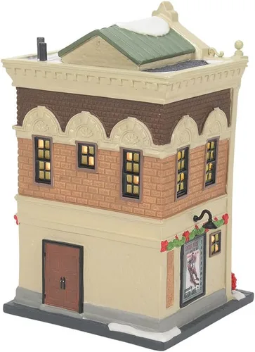 Vista 3 de Department 56 Christmas in The City Nelson Bros. Edificio deportivo iluminado, 8 pulgadas, multicolor