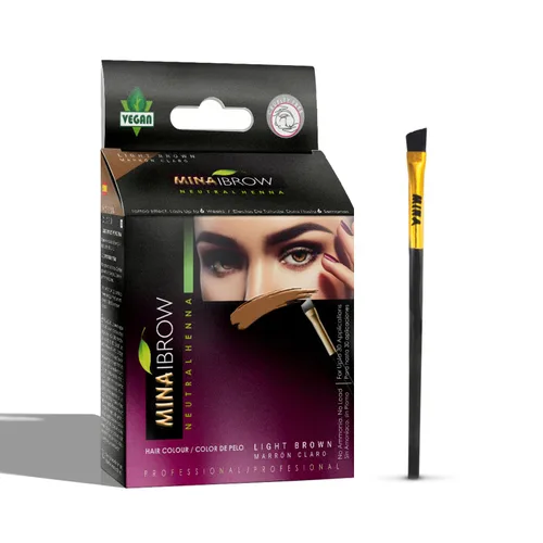 Vista 22 de Kit de tinte para cabello instantáneo MinaiBrow marrón claro 100% cobertura de canas hasta 30 aplicaciones, polvo de tinte natural con agua