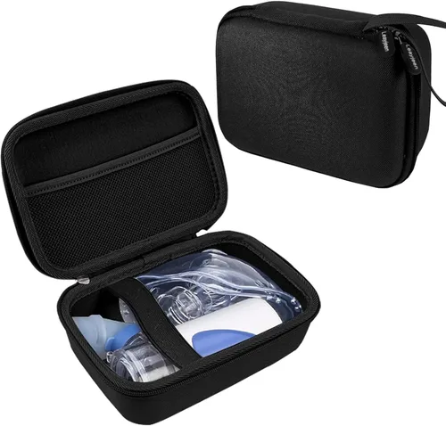 Leayjeen Funda de transporte compatible con Meowyn/Audilo/Naweti/Gülife/PUERUK nebulizador inhalador de mano portátil para adultos y niños, Negro