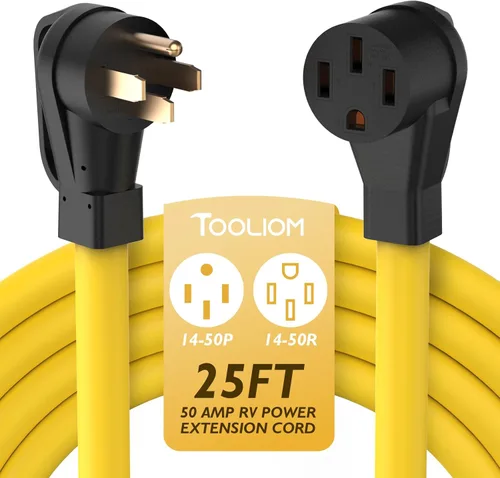 Vista 9 de TOOLIOM Cable de extensión para generador de 30 amperios, NEMA TT-30P/TT-30R RV cable de extensión de 125 V 3750 W 10/3 AWG STW cable generador
