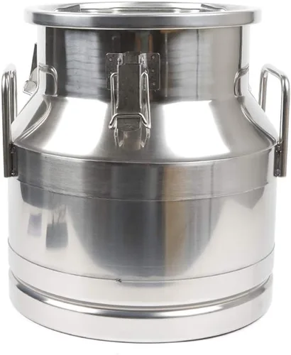 Vista 21 de LOYALHEARTDY Lata de leche de 10L/2.64 galones, latas de transporte de leche de acero inoxidable, cubo de vino, jarra, jarra de aceite, barril
