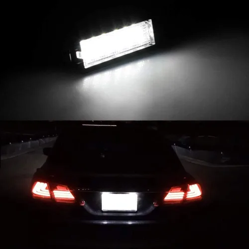 Vista 6 de Conjunto de lámpara LED para placa de matrícula para Dodge Charger Challenger Chrysler 300 Pacifica Jeep Compass 6000K Dimond White 2015-2019