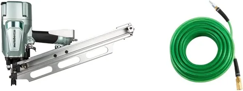 Vista 16 de Clavodora estructural Metabo HPT, clavadora neumática de potencia preferida por profesionales y herramienta de marco para pisos, cubiertas de techo