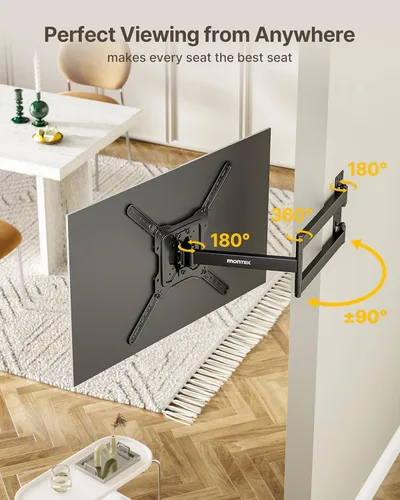 Vista 3 de monTEK Soporte de pared para TV de brazo largo para la mayoría de televisores de 23 a 65 pulgadas, extensión de 29 pulgadas de brazo giratorio