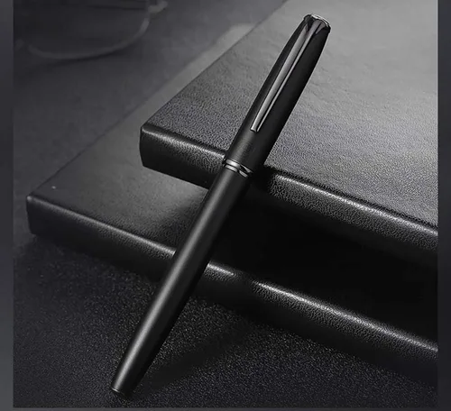 Vista 30 de erofa Picasso 916 - Pluma estilográfica negra mate con caja, bolígrafo de caligrafía doblada de titanio negro