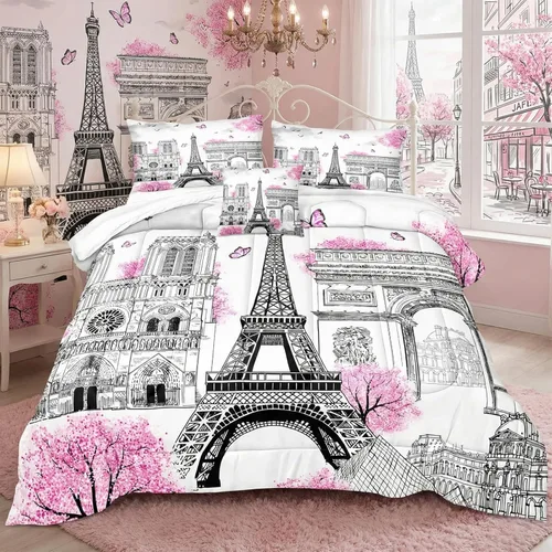 Vista 23 de Bedbay Juego de edredón con temática de playa, juego de edredón costero tamaño Queen, vida marina, turquesa, estrellas de mar, juego de edredón