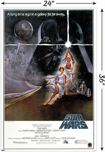 Vista 3 de Trends International 24X36 Star Wars: A New Hope - Póster de pared original de una hoja, 24" x 36", versión sin marco