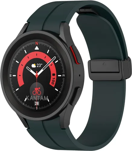 Vista 22 de Galaxy Watch 5 Pro Bandas de 45mm, Correa Deportiva de Silicona sin Espacios Compatible con Galaxy Watch 7 6 5 4 de 44mm 40mm Correa de Reemplazo