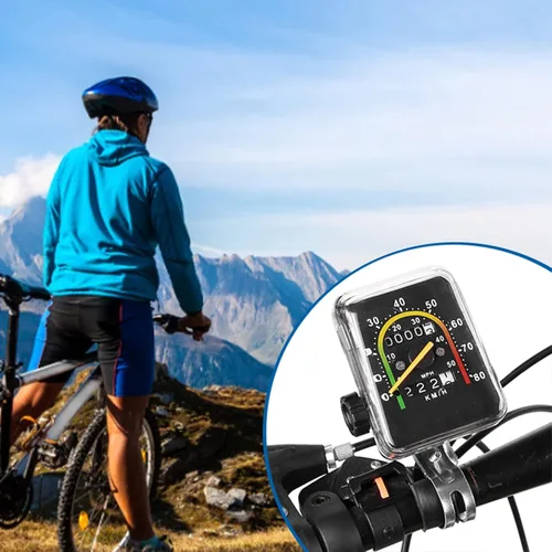 Vista 8 de Velocímetro, Bikle Odómetro Ciclismo Computadora Código Mecánico Mesa Retroiluminación LCD Pantalla de Seguimiento de Distancia