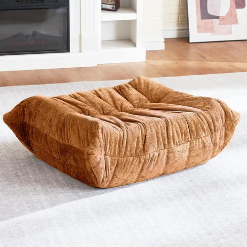 Vista 23 de HABUTWAY Puf Otomano, Reposapiés, Silla junto a la Chimenea, Sofá Puf Perezoso de Espuma Viscoelástica para Sala de Estar, Dormitorio, Dormitorio