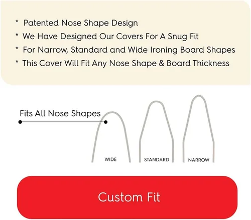 Vista 7 de TIVIT Funda para tabla de planchar de 19 x 55 pulgadas, extra ancha, sin productos químicos, ecológica, almohadilla de algodón natural y lana sin