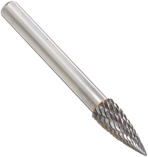 Vista 14 de Drill America SA-1 Rebaba de carburo/lima giratoria cilíndrica de doble corte para amoladora de troquel de 1/4" de diámetro x 5/8" de longitud