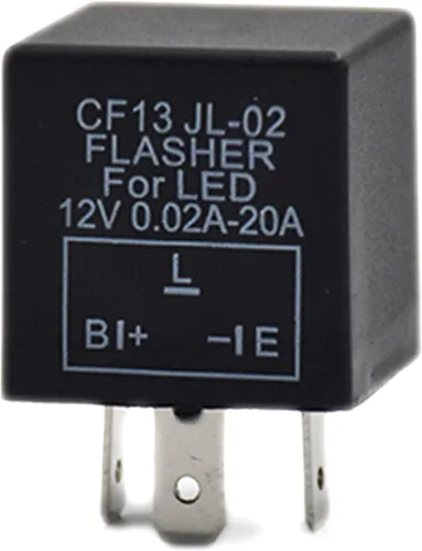 Vista 9 de 0061 Relé intermitente de señal de giro de 2 clavijas - Redondo - 2 pines 12V relé intermitente electrónico para bombillas incandescentes estándar