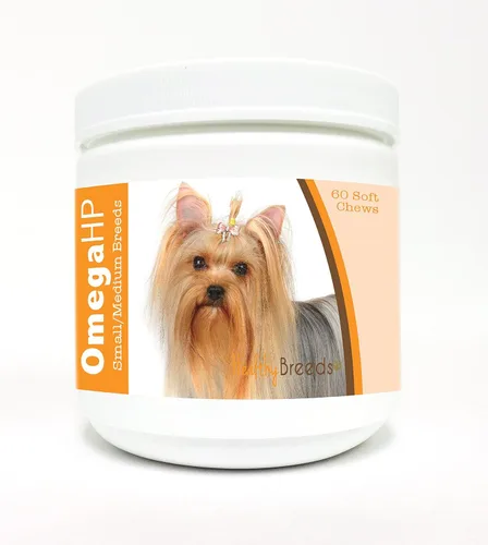 Vista 165 de Healthy Breeds Affenpinscher Omega HP - Masticables suaves para piel y pelaje, 60