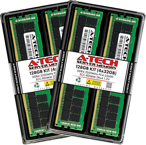 Vista 113 de A-Tech 4GB DDR4 2133MHz PC4-17000 ECC RDIMM 1Rx8 Single Rank 1.2V ECC Registered DIMM de 288 pines Módulo de actualización de memoria RAM