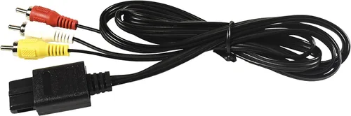 Vista 7 de HQRP Cable de audio y video AV compatible con Nintendo 64 sistema N64 TV consola de videojuegos multisalida RCA 35846 Gamecube