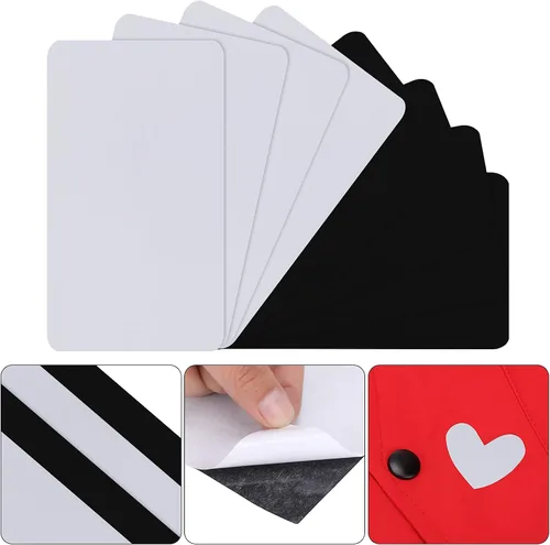 Vista 2 de Parche de reparación de nailon, autoadhesivo, impermeable, ligero, para ropa, chaqueta, tienda de campaña, bolsa de tela (negro, blanco)