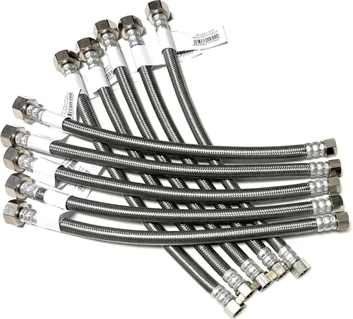 Vista 23 de Línea de conector de suministro de agua para grifo, línea de suministro de grifo, rosca de compresión hembra de 3/8 x rosca de tubo de hierro hembra