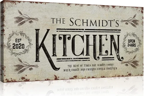 Vista 22 de Tailored Canvases Decoración artística de pared para cocina, lienzo rústico personalizado para el hogar, sala de estar, comedor, cocina de campo