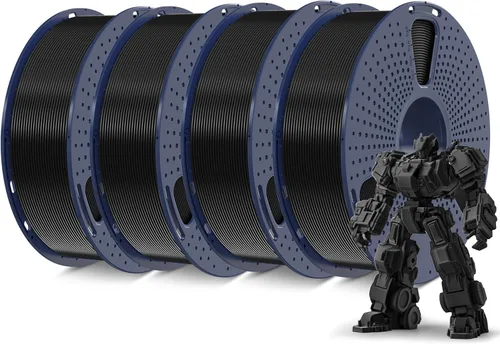 Vista 62 de SUNLU - Filamento PLA Plus 1.75mm Negro 1KG, Filamento para impresora 3D enrollado cuidadosamente 1.75mm, PLA+ 1000g, precisión dimensional de +