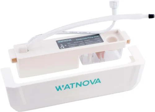 Vista 8 de WATNOVA Mini bomba de condensado universal dividida, 100-240 V, 6.9 GPH, mini bomba dividida de elevación de 29 pies, depósito extraíble y montaje