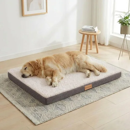 Vista 20 de Patas Lague Cama Ortopédica para Perros de Tamaño Mediano 30'' x 20'', Suave, Cómoda, Impermeable, Espuma Tipo Caja de Huevos, Colchón Mediano