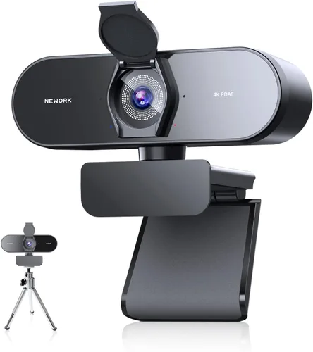 Vista 10 de Cámara web 4K para PC con enfoque automático dual PDAF y CDAF, Ultra 4K HD, 2 micrófonos de reducción de ruido, corrección automática de luz, USB-A
