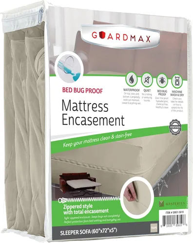 Vista 46 de Guardmax Funda de colchón de punto con cremallera, tamaño Queen, impermeable y a prueba de chinches, ropa de cama cómoda, suave y silenciosa