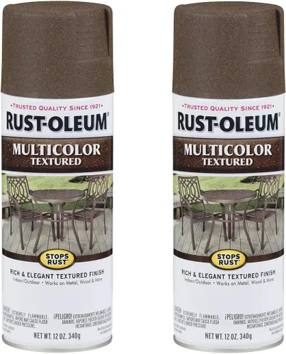 Vista 24 de Rust-Oleum 223525 Stops Rust Pintura en Aerosol Texturizada Multicolor, 12 oz, Hierro Envejecido