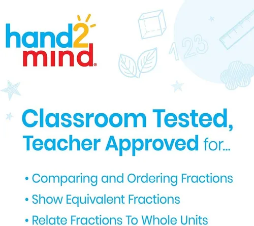 Vista 2 de hand2mind Cubos de torre de fracción arcoíris, materiales de matemáticas Montessori, manipuladores de fracciones, fracción de unidades, cubos