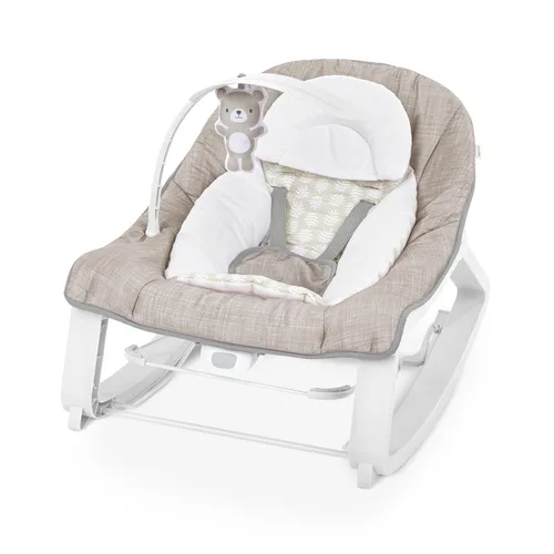 Ingenuity Keep Cozy 3 en 1 Grow with Me - Asiento vibratorio para bebé y balancín de bebé a niño pequeño, 0-30 meses hasta 40 libras (Linden)