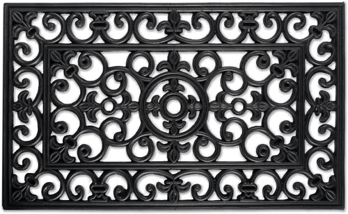 Vista 16 de DII Colección de felpudos de goma para todo tipo de clima, 18x30, entramado de diamante marrón