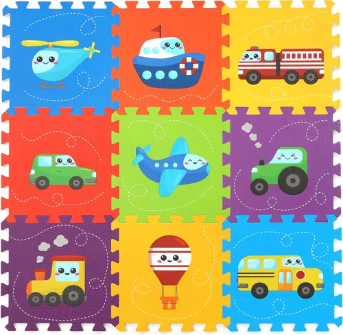 Vista 8 de Tapete de juego de rompecabezas, baldosas de espuma, tapete de rompecabezas de espuma para niños, tapete de juego de piso de bebé, 34 x 34 pulgadas