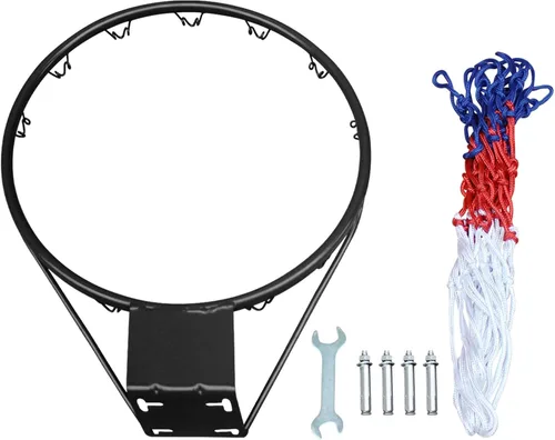 Vista 3 de Geta de aro de baloncesto de 18 pulgadas, red de aro de repuesto para borde de baloncesto para interior y exterior
