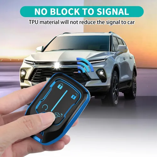 Vista 3 de MILD EAST Funda para llavero GMC con llavero, compatible con Chevy Silverado y GMC Sierra Acadia Terrain 1500 2500HD 3500HD
