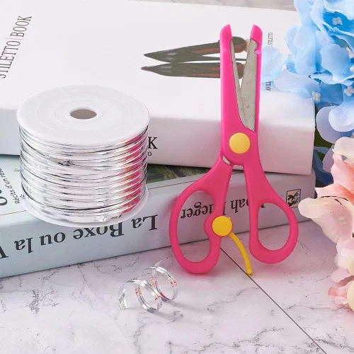 Vista 4 de Mega Pet Corbatas de plástico de 300 pies con núcleo de hierro en el interior de la bolsa de dulces de pan plateado de 0.157 in/0.16 pulgadas