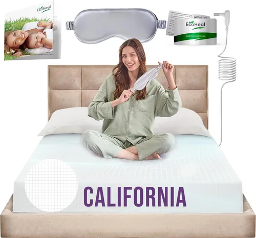 Vista 21 de Sábanas de conexión a tierra ECOHEAL tamaño individual con 12% fibra de plata, 4% seda y 84% algodón - Beige - Sábana bajera conectada a tierra