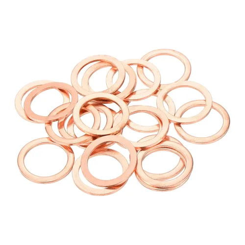 Vista 54 de MECCANIXITY 12 piezas de arandelas planas de cobre, arandelas de cobre planas métricas de sellado de 12x17x1.5mm mejoradas para conexiones
