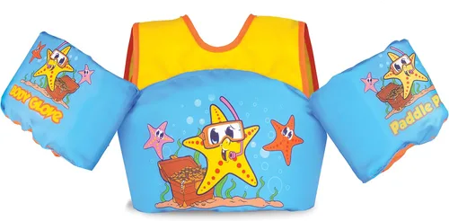 Vista 19 de Body Glove Paddle Pals - Chaleco salvavidas para niños aprobado por la Guardia Costera para aprender a nadar PFD