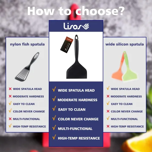 Vista 2 de Espátula japonesa de silicona para tortitas Tamagoyaki, espátula ancha de silicona para panqueques, antiadherente, resistente al calor, para huevos