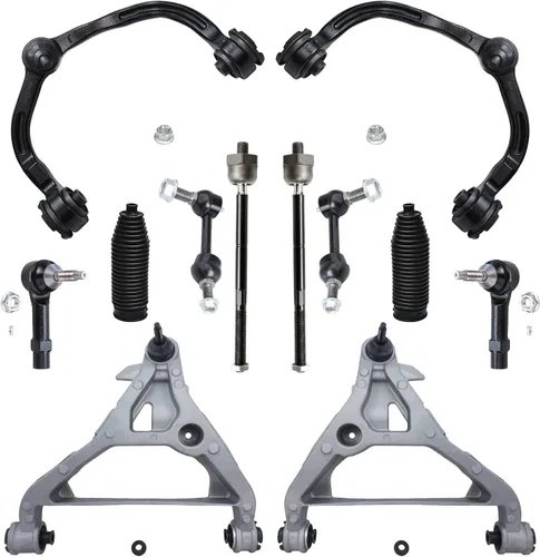 Vista 119 de Detroit Axle - Kit de suspensión frontal de 12 piezas para Toyota Corolla 2003 2004 2005 2006 2007 2008, 2 brazos de control inferiores, 2 rótulas