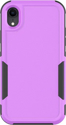 Vista 8 de Funda para iPhone XR: funda protectora de doble capa resistente para teléfono celular, a prueba de golpes, resistente, con protector de pantalla