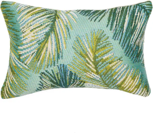 Vista 39 de Liora Manne Marina - Almohadas de fácil cuidado para interiores y exteriores, 12 x 18 pulgadas, color verde