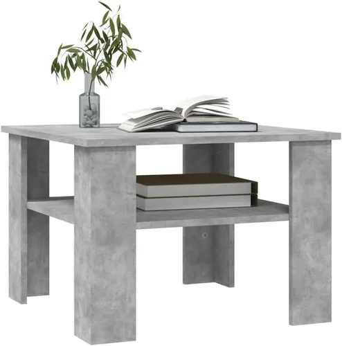 Vista 4 de Mesa de centro para salaMesa de centro para salaMesa de centro de hormigón gris 23.6 x 23.6 x 16.5 pulgadas, madera de ingeniería, adecuada