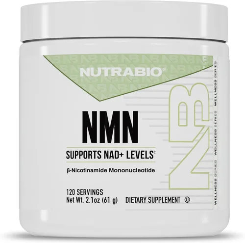 Vista 10 de NutraBio NMN - Suplemento NAD, apoyo a la longevidad, aumenta los niveles de NAD, incrementa la energía celular, salud cerebral, envejecimiento