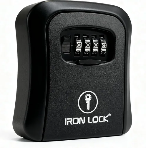 Vista 12 de Iron Lock® - Caja de bloqueo de llave XXL para llaves, combinación de 4 dígitos con código reajustable con interruptor A B, caja de seguridad extra