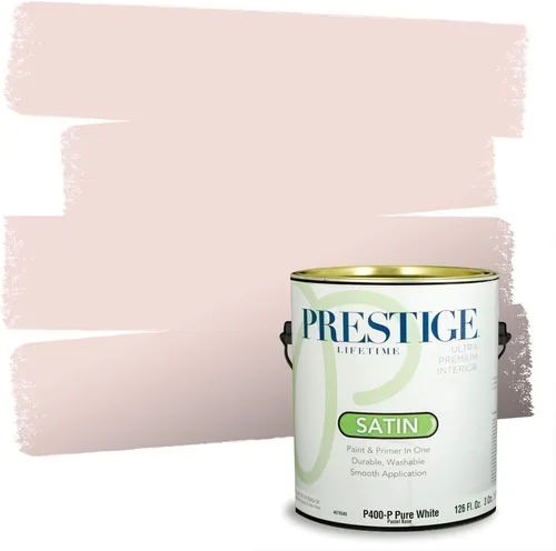 Vista 184 de Prestige Paints E100-T-SW6591 Pintura exterior e imprimación en uno, 1 galón, plano, combinación comparable de Sherwin Williams Amaryllis, 1 galón