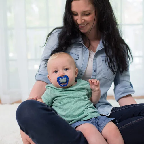 Vista 10 de Dr. Brown's Natural Flow - Biberón anticólicos Options+ de cuello ancho, 9 oz/9.1 fl oz, pezón nivel 1, paquete de 4, chupete simétrico de 0.0 ft+